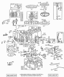 Cyl Sump PistonOil Fill Diagram and Parts List for 170702-2136-01  Briggs and Stratton Engine